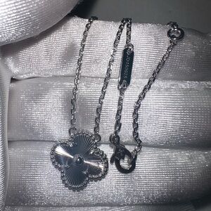 Brand new white gold plated necklace